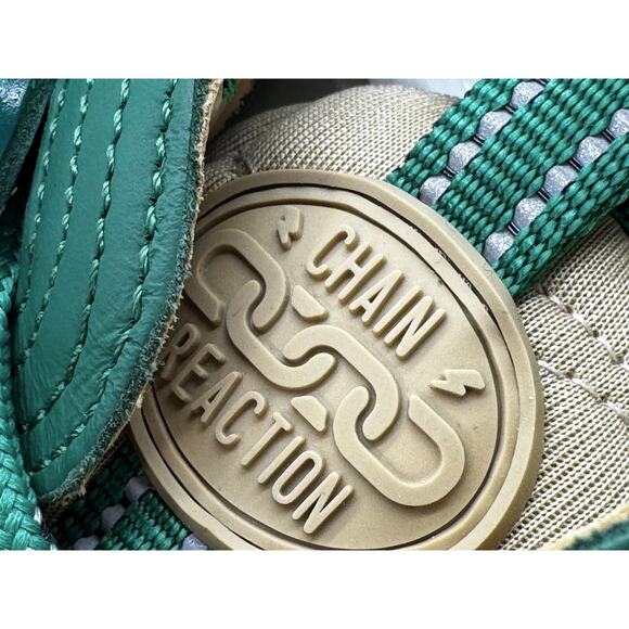 Versace Chain Reaction Sneaker Mens US 5 EU 38 Green Emerald DSU7071E - Picture 10 of 11